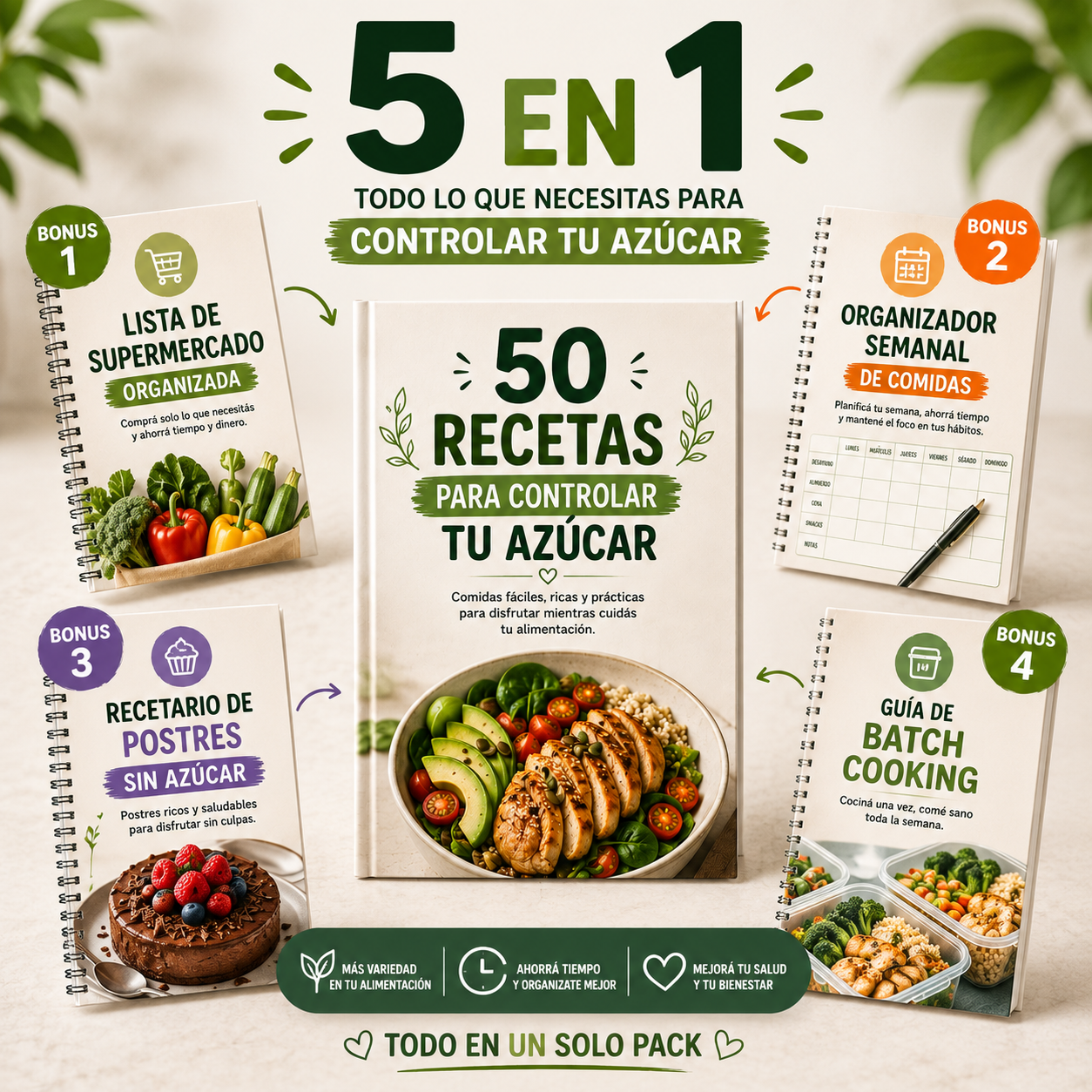 50 RECETAS PARA CONTROLAR TU AZÚCAR